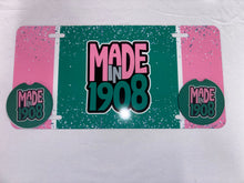 Load image into Gallery viewer, Custom Metal License Plate + Car Coaster Set