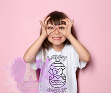 Load image into Gallery viewer, Color Me Tee w/ Personalized Easter Egg