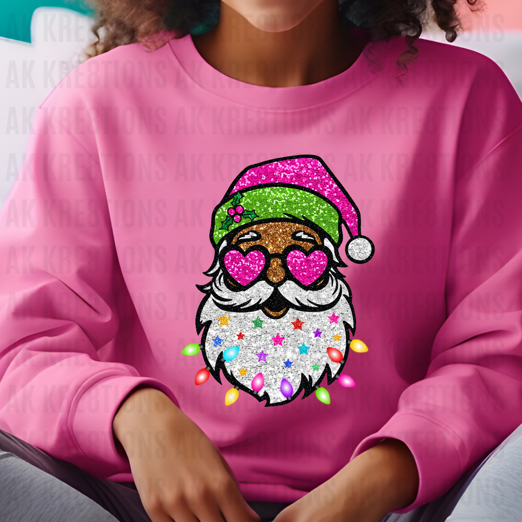 Pink & Green Santa Shirt