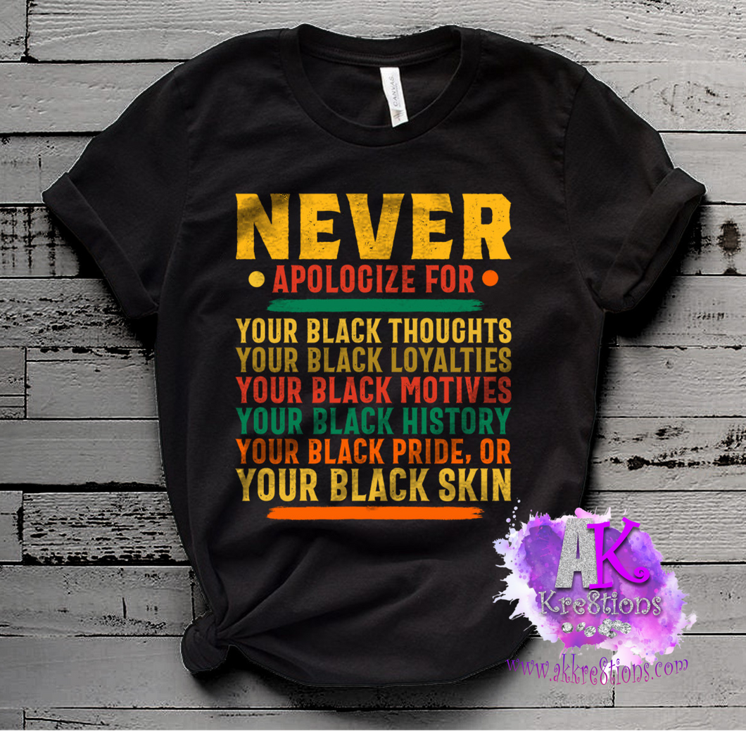 Never Apologize for....