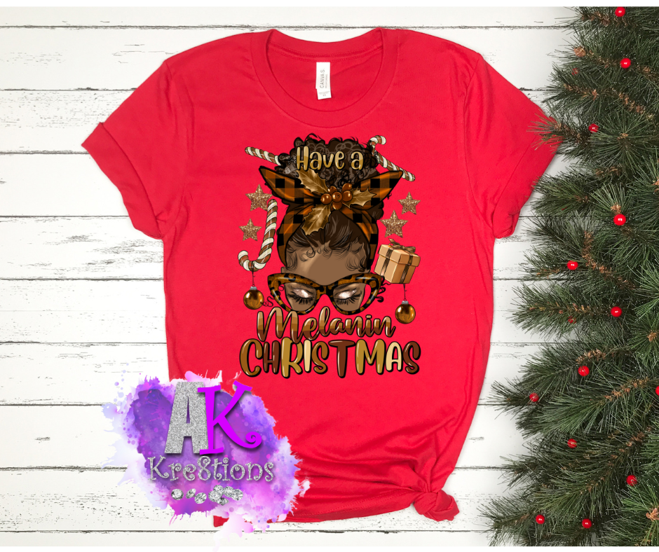 Melanin Christmas Tee