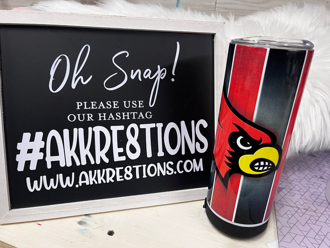 Louisville Bluetooth Speaker Tumbler – AK Kre8tions