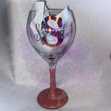Load image into Gallery viewer, Glitter Stem Wine Glass
